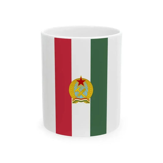 Flag of Hungary 1949-1956 vertical (Hungary) White Coffee Mug 11oz - Go Mug Yourself