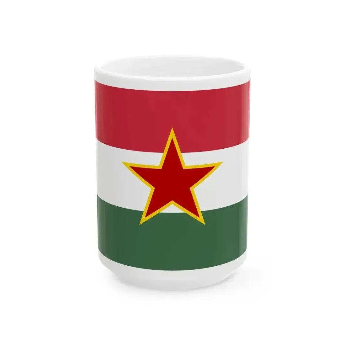 Flag of Hungary 1949 proposal (Hungary) White Coffee Mug 15oz - Go Mug Yourself