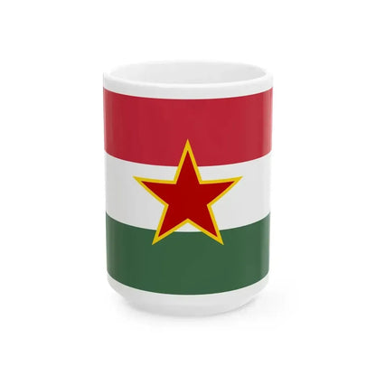 Flag of Hungary 1949 proposal (Hungary) White Coffee Mug 15oz - Go Mug Yourself
