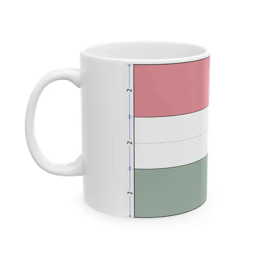Flag of Hungary 2-3 construction sheet (Hungary) White Coffee Mug - Go Mug Yourself