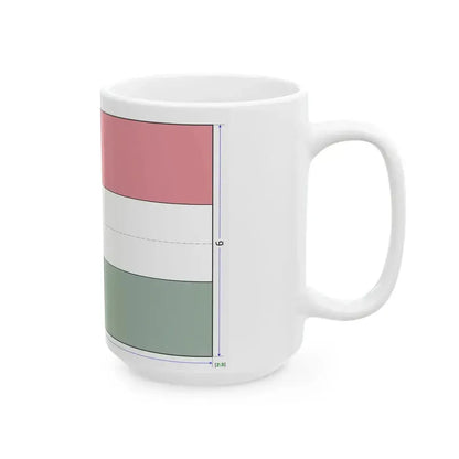 Flag of Hungary 2-3 construction sheet (Hungary) White Coffee Mug - Go Mug Yourself
