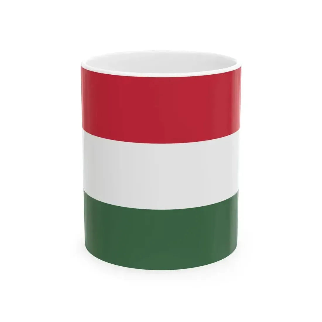 Flag of Hungary 5-3 (Hungary) White Coffee Mug 11oz - Go Mug Yourself