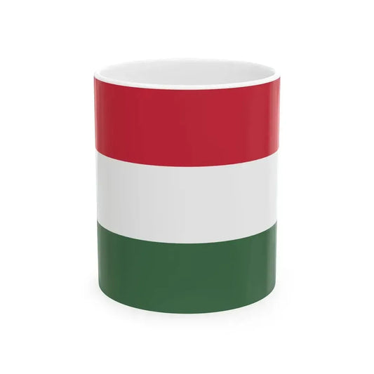 Flag of Hungary 5-3 (Hungary) White Coffee Mug 11oz - Go Mug Yourself