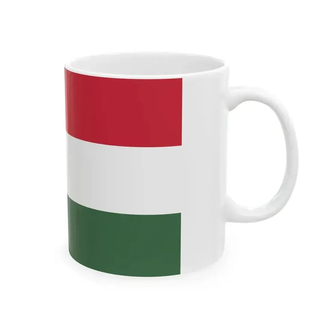 Flag of Hungary 5-3 (Hungary) White Coffee Mug - Go Mug Yourself