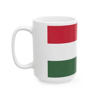 Flag of Hungary 5-3 (Hungary) White Coffee Mug - Go Mug Yourself