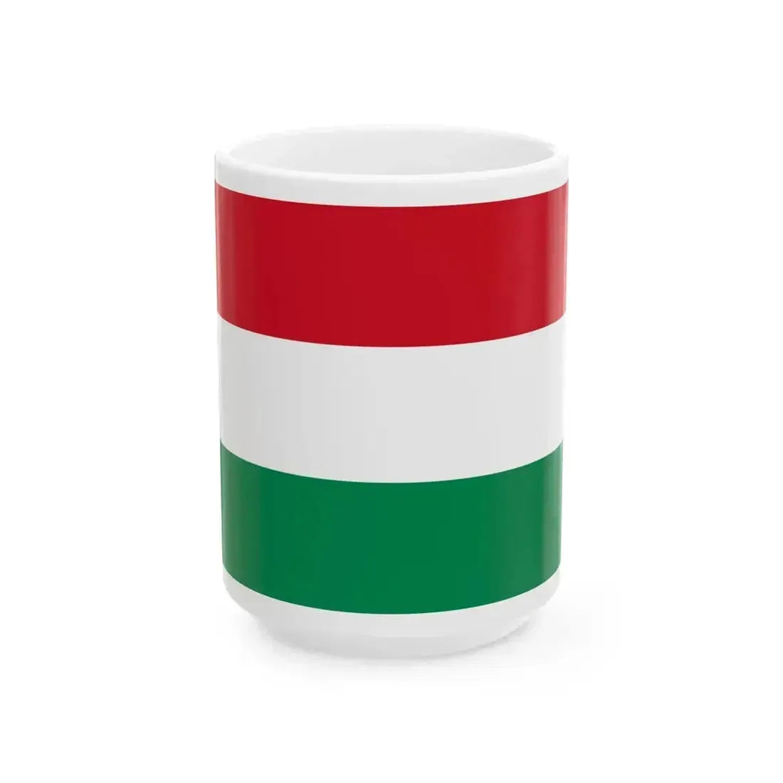 Flag of Hungary alternate (Hungary) White Coffee Mug 15oz - Go Mug Yourself
