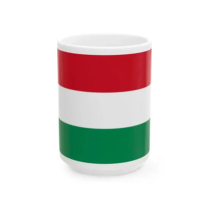 Flag of Hungary alternate (Hungary) White Coffee Mug 15oz - Go Mug Yourself