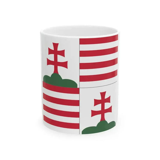 Flag of Hungary Battle of Baia 1467 rectangualar (Hungary) White Coffee Mug 11oz - Go Mug Yourself