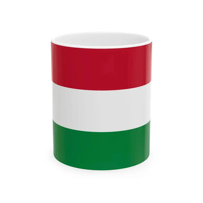 Flag of Hungary color shades variant (Hungary) White Coffee Mug 11oz - Go Mug Yourself