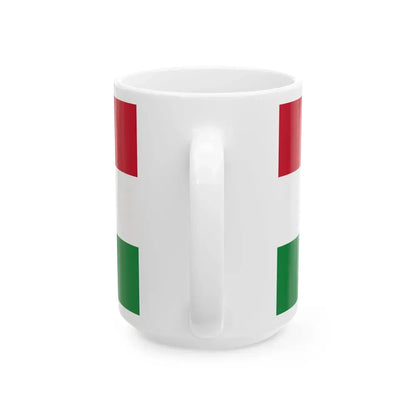 Flag of Hungary color shades variant (Hungary) White Coffee Mug - Go Mug Yourself