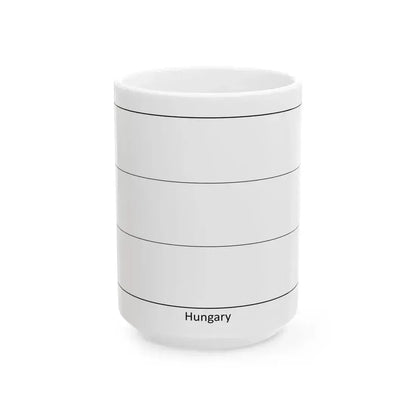 Flag of Hungary colouring page (Hungary) White Coffee Mug 15oz - Go Mug Yourself