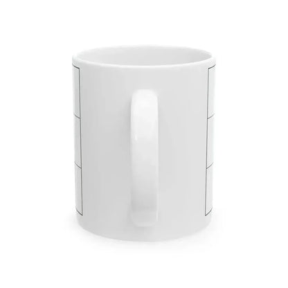 Flag of Hungary colouring page (Hungary) White Coffee Mug - Go Mug Yourself