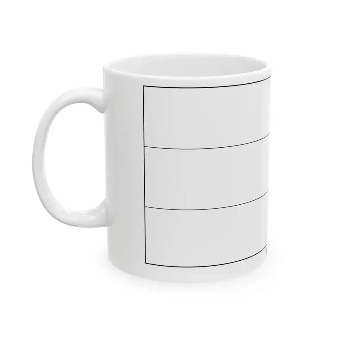 Flag of Hungary colouring page (Hungary) White Coffee Mug - Go Mug Yourself