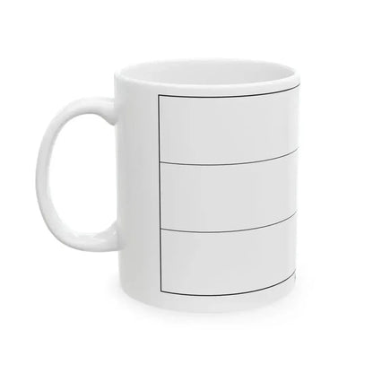 Flag of Hungary colouring page (Hungary) White Coffee Mug - Go Mug Yourself