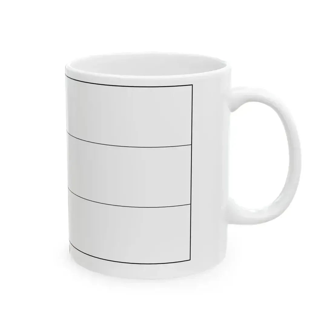 Flag of Hungary colouring page (Hungary) White Coffee Mug - Go Mug Yourself