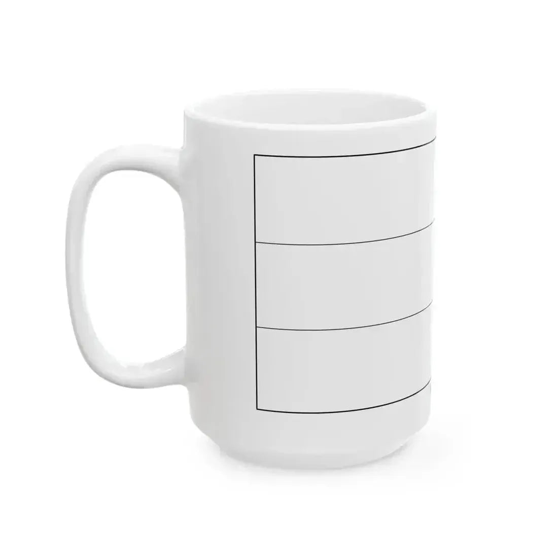 Flag of Hungary colouring page (Hungary) White Coffee Mug - Go Mug Yourself