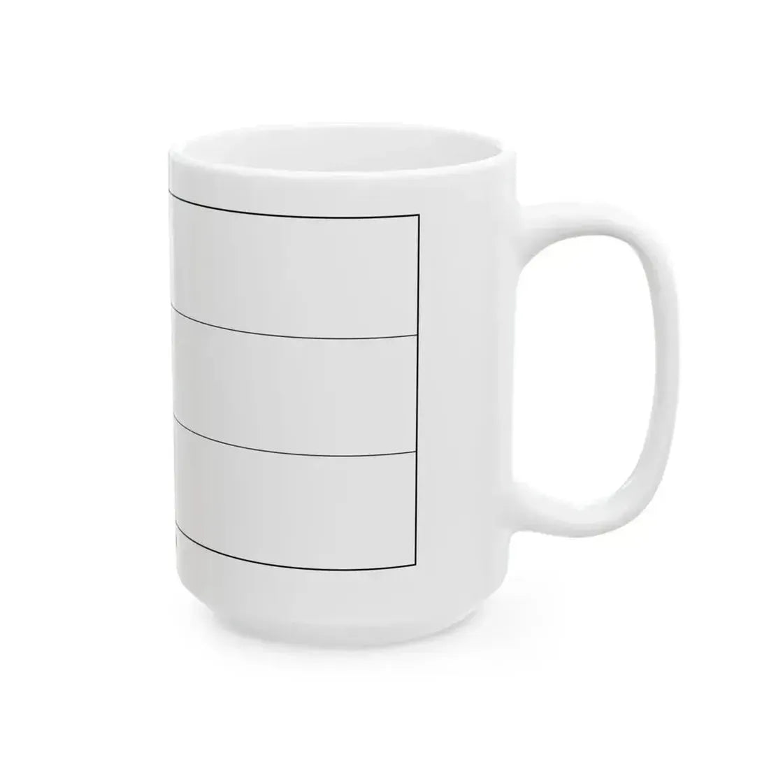 Flag of Hungary colouring page (Hungary) White Coffee Mug - Go Mug Yourself