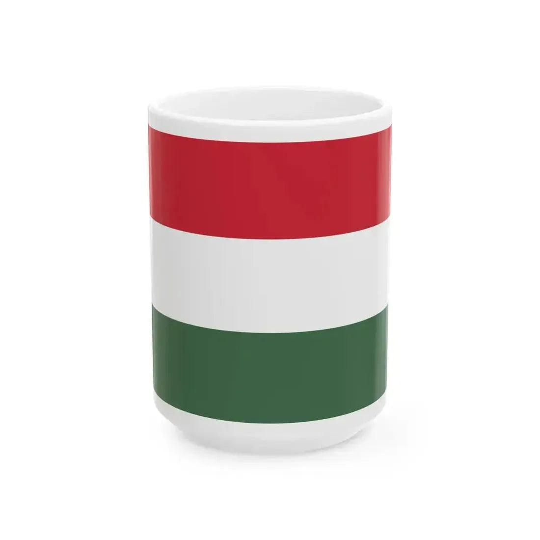 Flag of Hungary (Hungary) White Coffee Mug 15oz - Go Mug Yourself