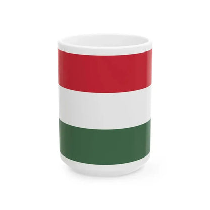 Flag of Hungary (Hungary) White Coffee Mug 15oz - Go Mug Yourself