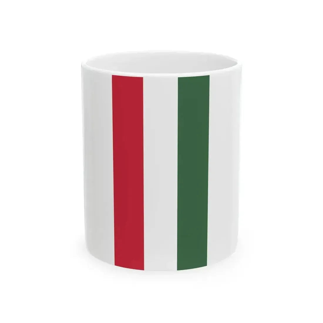 Flag of Hungary vertical (Hungary) White Coffee Mug 11oz - Go Mug Yourself
