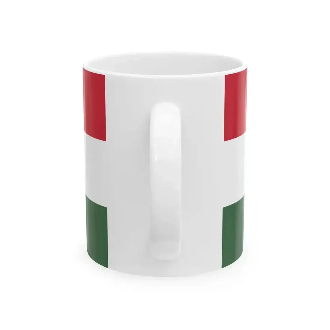 Flag of Hungary with arms state (Hungary) White Coffee Mug - Go Mug Yourself