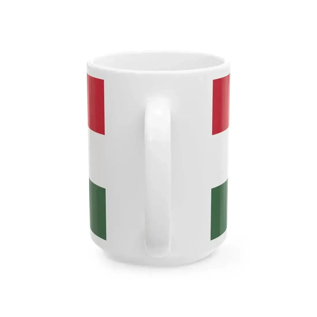 Flag of Hungary with arms state (Hungary) White Coffee Mug - Go Mug Yourself