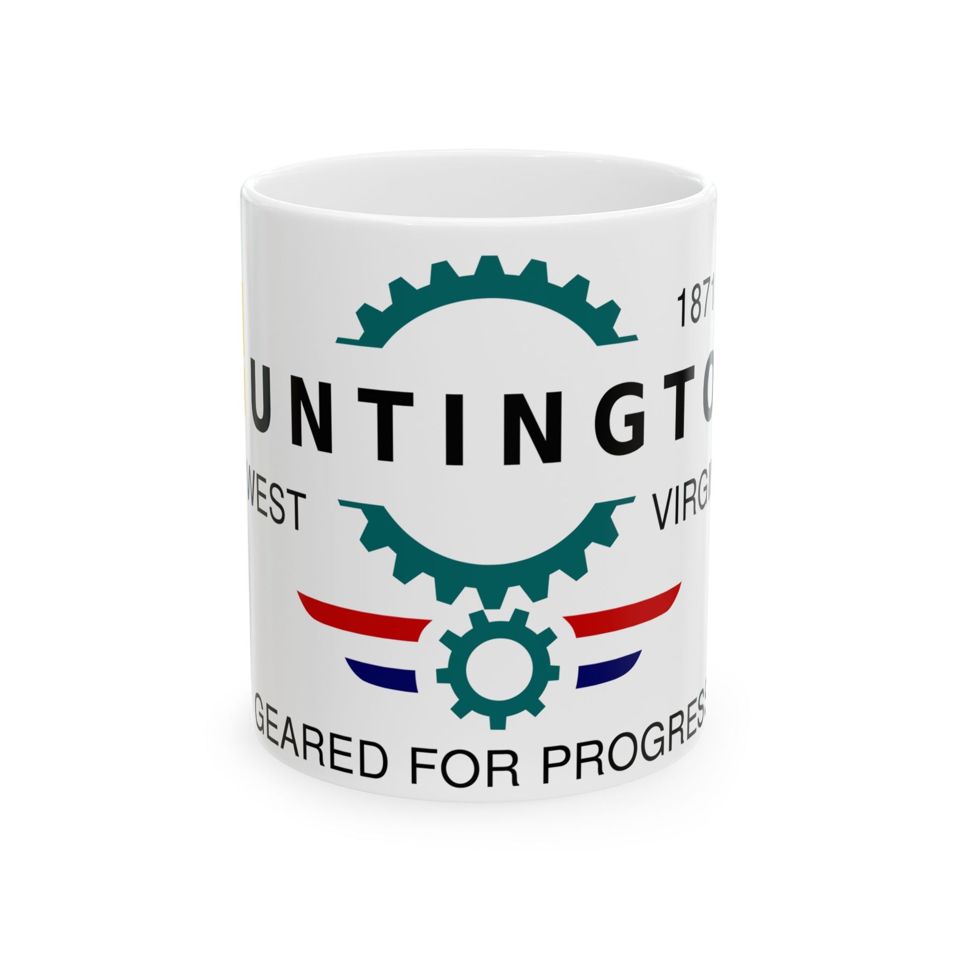 Flag of Huntington West Virginia Until 2004 (United States) White Coffee Mug-11oz-Go Mug Yourself