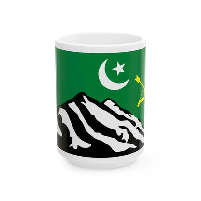 Flag of Hunza (Pakistan) White Coffee Mug 15oz - Go Mug Yourself