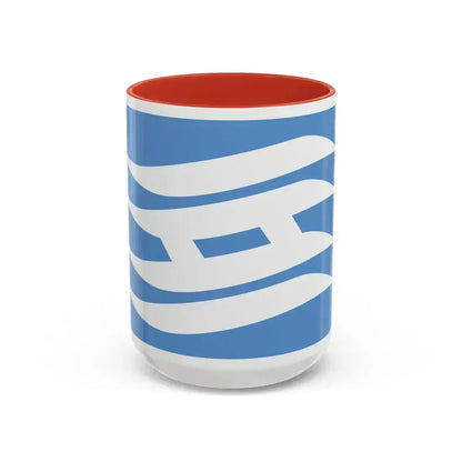 Flag of Hyogo Prefecture Japan - Accent Coffee Mug 15oz Red - Go Mug Yourself