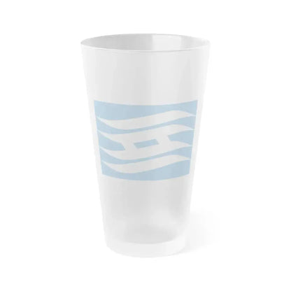 Flag of Hyogo Prefecture Japan - Frosted Pint Glass 16oz 16oz Frosted - Go Mug Yourself