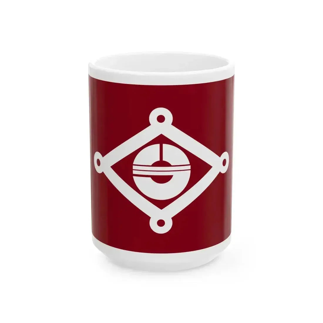 Flag of Ibara Okayama (Japan) White Coffee Mug 15oz - Go Mug Yourself