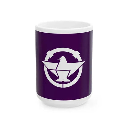Flag of Ibaraki Osaka (Japan) White Coffee Mug 15oz - Go Mug Yourself
