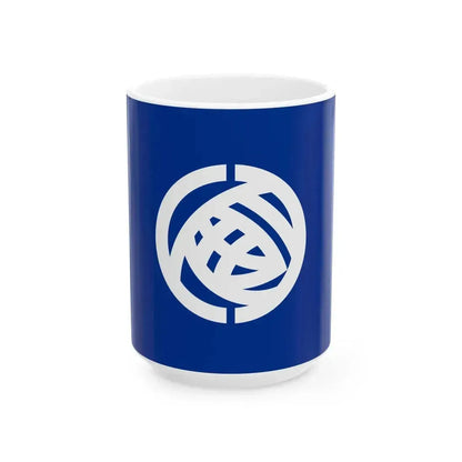 Flag of Ibaraki Prefecture 1966-1991 (Japan) White Coffee Mug 15oz - Go Mug Yourself