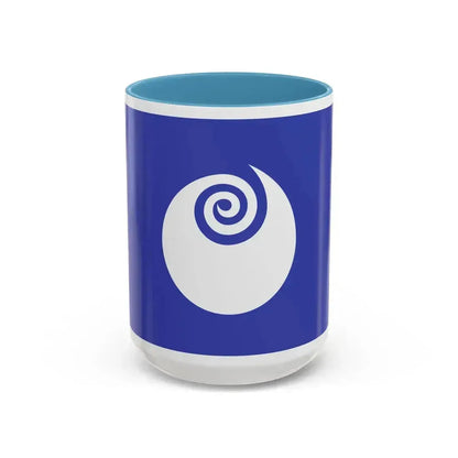 Flag of Ibaraki Prefecture Japan - Accent Coffee Mug 15oz Light Blue - Go Mug Yourself
