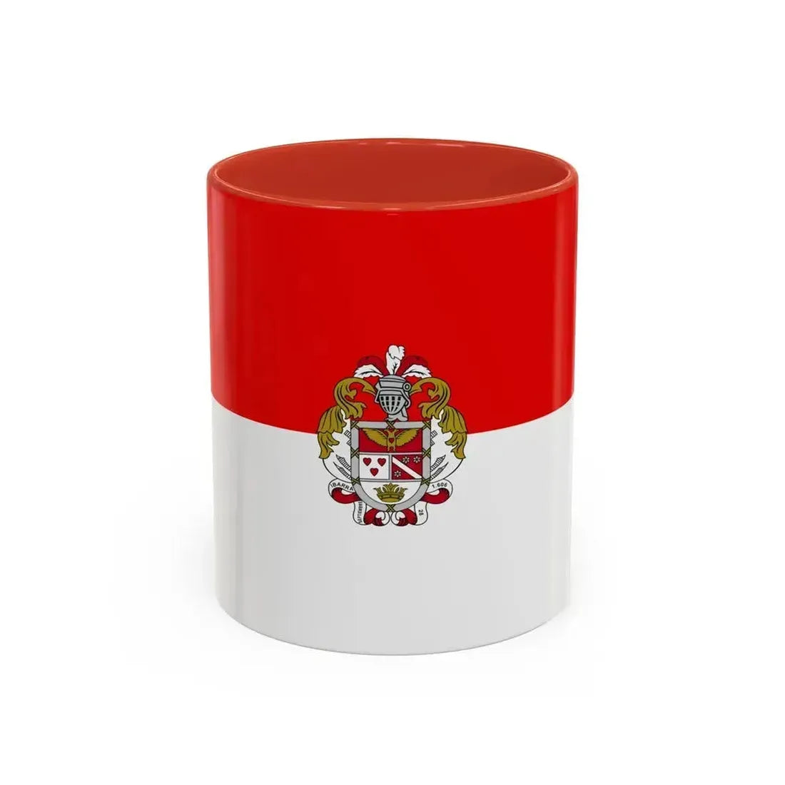 Flag of Ibarra Ecuador - Accent Coffee Mug 11oz Red - Go Mug Yourself