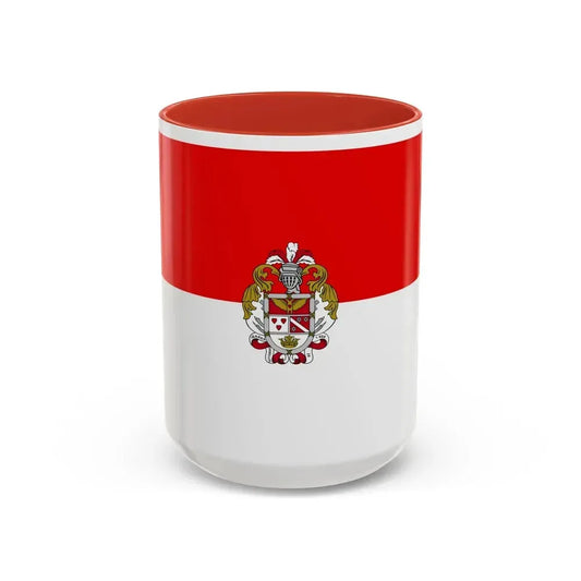 Flag of Ibarra Ecuador - Accent Coffee Mug 15oz Red - Go Mug Yourself