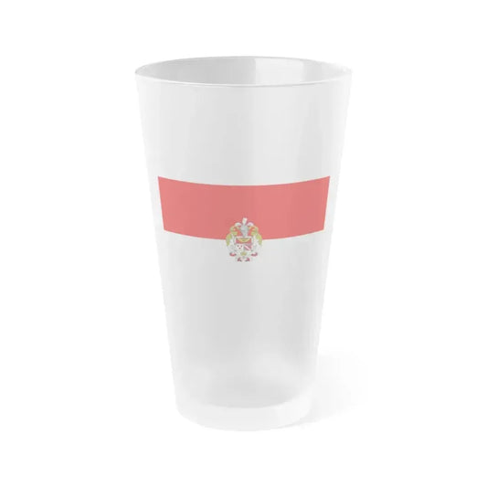 Flag of Ibarra Ecuador - Frosted Pint Glass 16oz 16oz Frosted - Go Mug Yourself