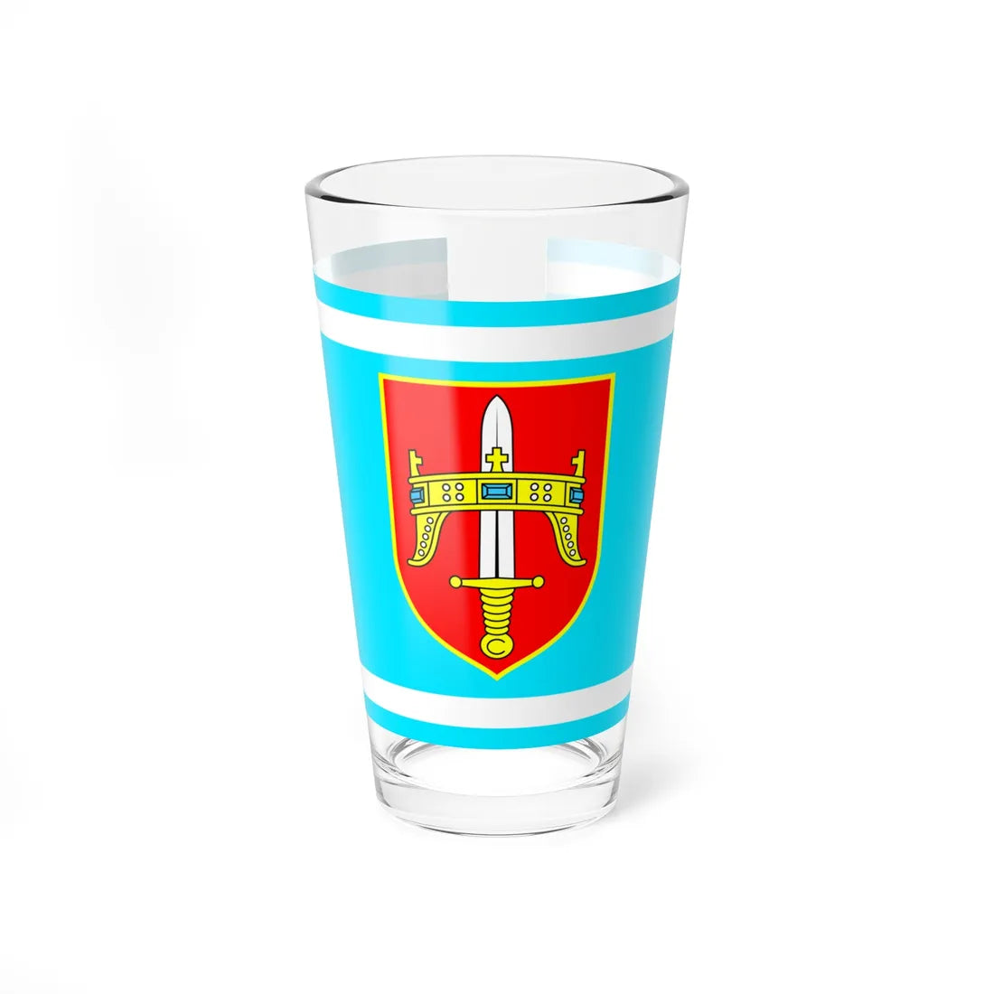 Flag of Šibenik County (Croatia) Pint Glass 16oz 16oz - Go Mug Yourself