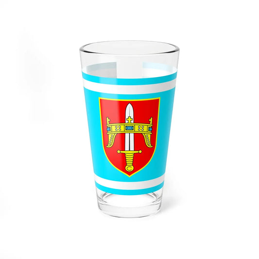 Flag of Šibenik County (Croatia) Pint Glass 16oz 16oz - Go Mug Yourself