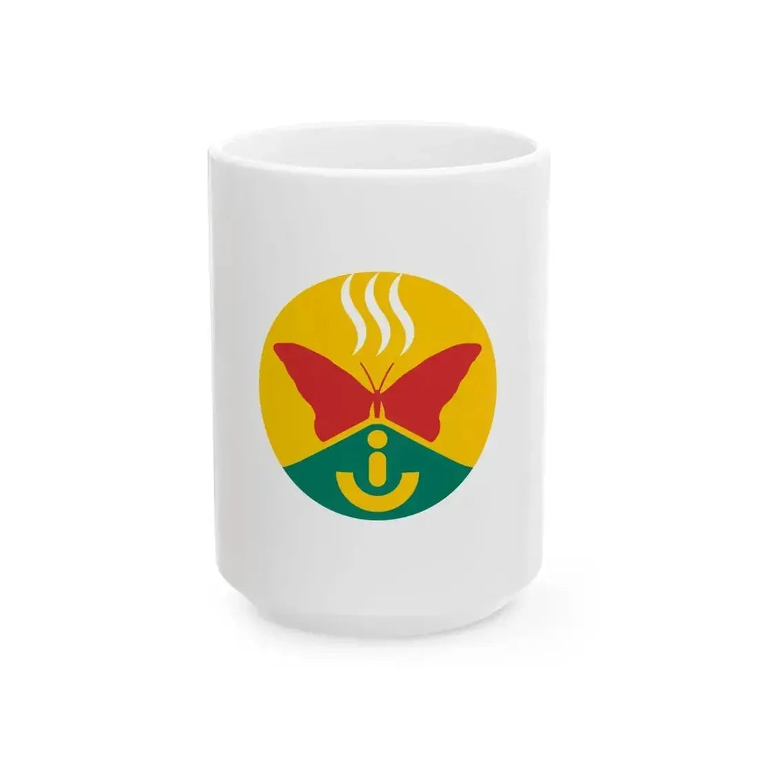 Flag of Ibusuki Kagoshima no text (Japan) White Coffee Mug 15oz - Go Mug Yourself