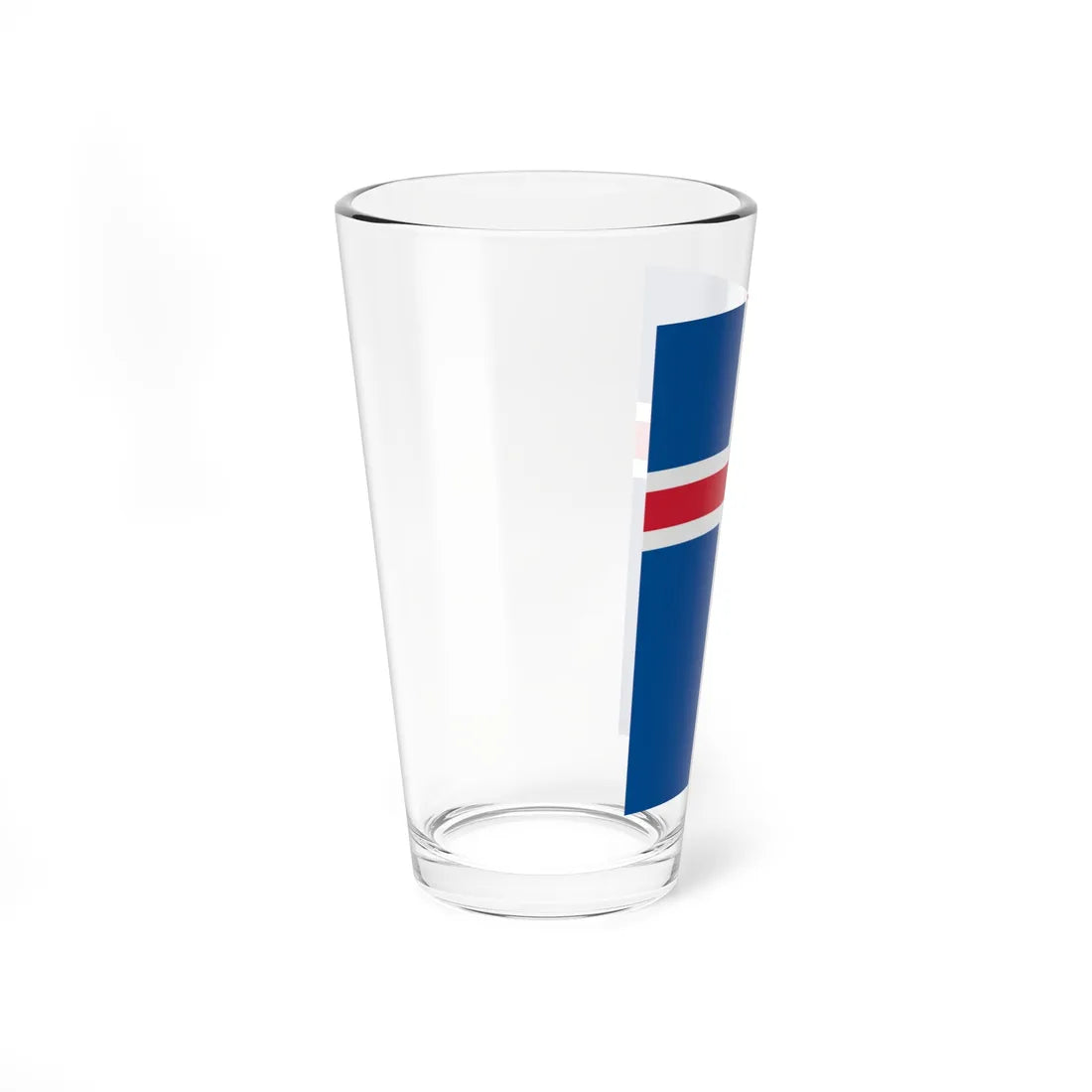 Flag of Iceland vertical (Iceland) Pint Glass 16oz - Go Mug Yourself