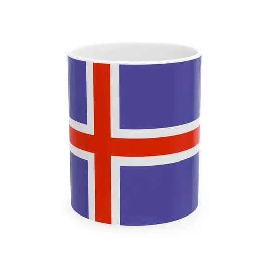 Flag of Iceland WFB 2000 (Iceland) White Coffee Mug 11oz - Go Mug Yourself