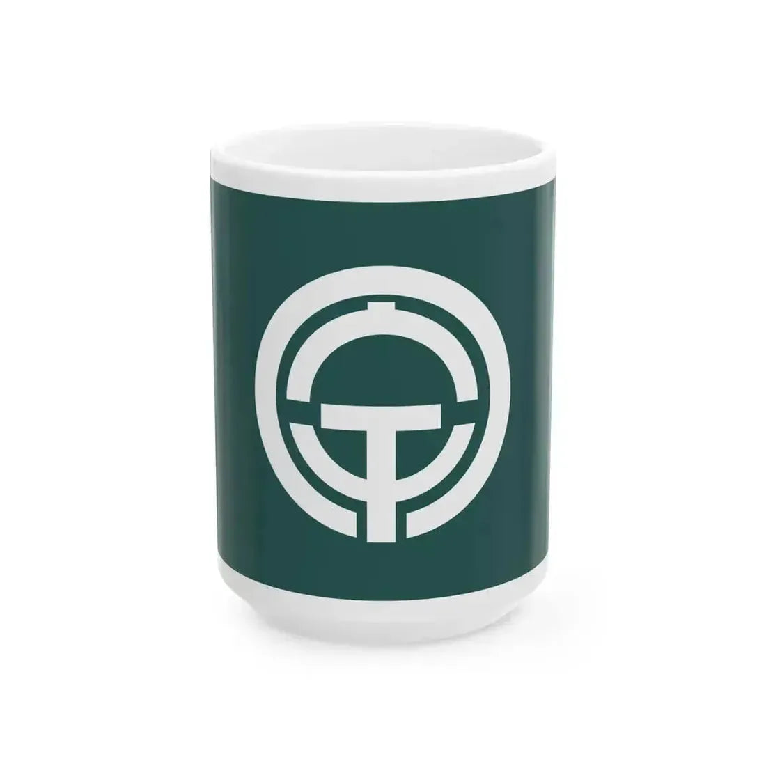 Flag of Ichiu Tokushima 1961-2005 (Japan) White Coffee Mug 15oz - Go Mug Yourself