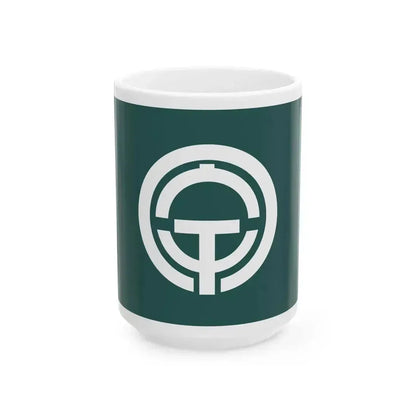 Flag of Ichiu Tokushima 1961-2005 (Japan) White Coffee Mug 15oz - Go Mug Yourself
