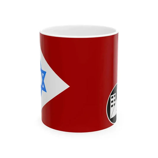 Flag of IDF Home Front Command (Israel) White Coffee Mug 11oz - Go Mug Yourself