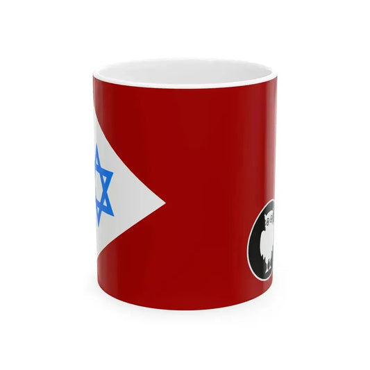 Flag of IDF Instruction Command (Israel) White Coffee Mug 11oz - Go Mug Yourself