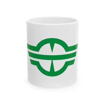 Flag of Ie Okinawa (Japan) White Coffee Mug 11oz - Go Mug Yourself
