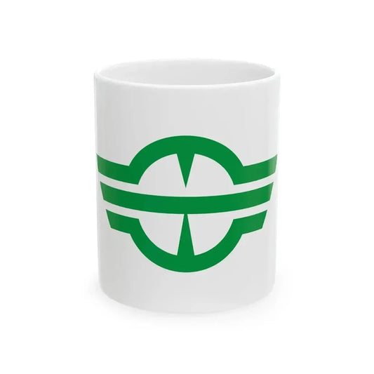 Flag of Ie Okinawa (Japan) White Coffee Mug 11oz - Go Mug Yourself