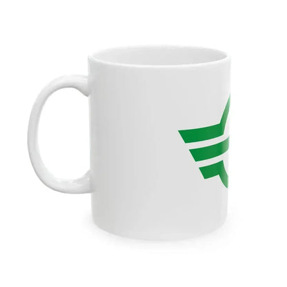 Flag of Ie Okinawa (Japan) White Coffee Mug - Go Mug Yourself