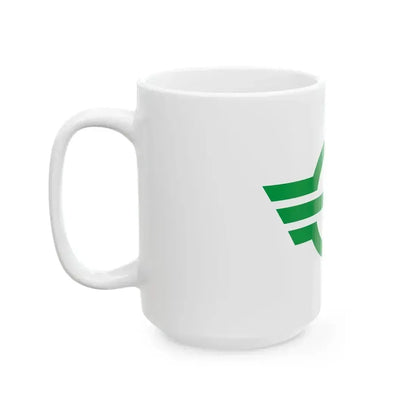 Flag of Ie Okinawa (Japan) White Coffee Mug - Go Mug Yourself